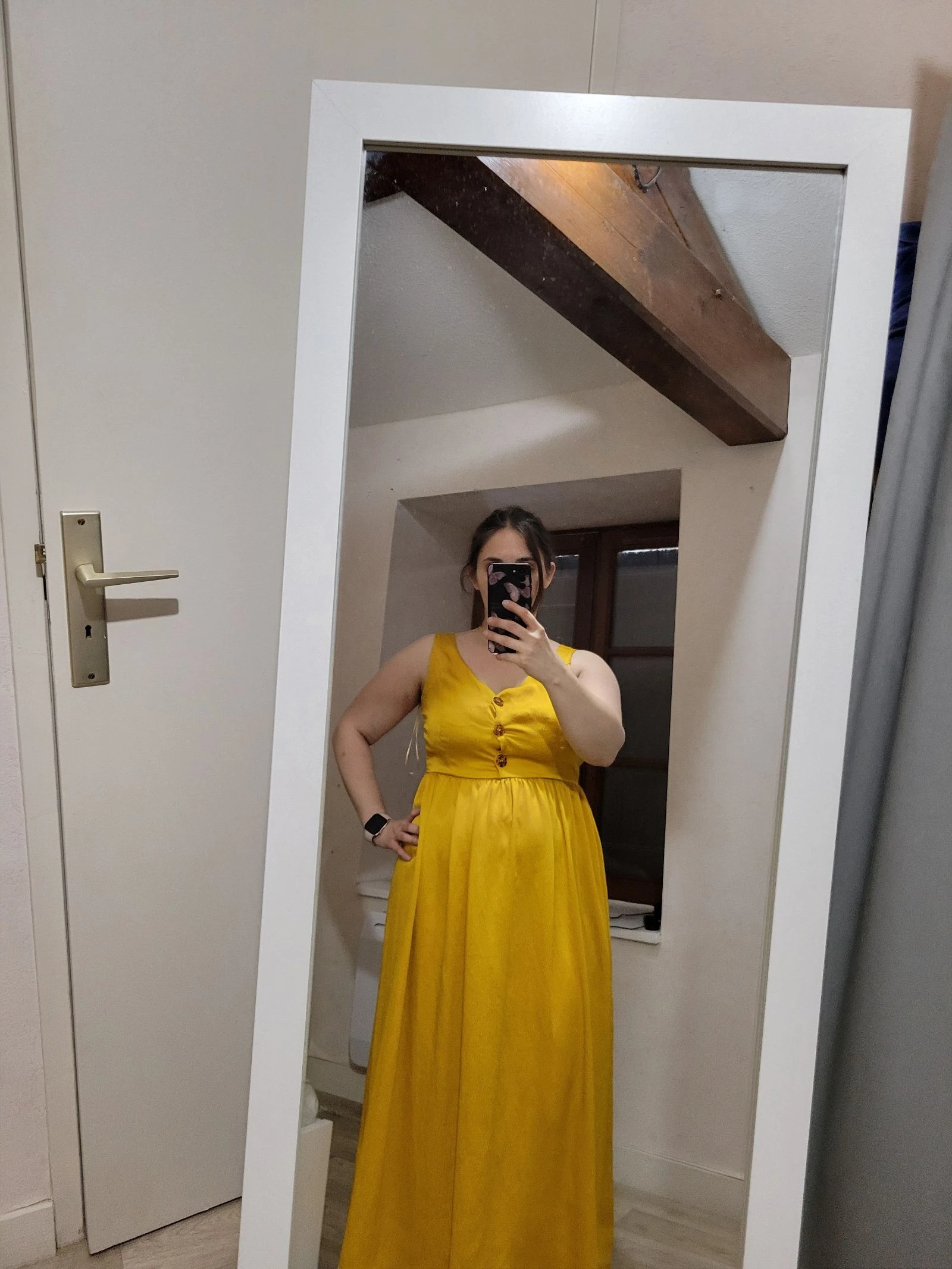 Robe longue moutarde Naf Naf - Taille 40